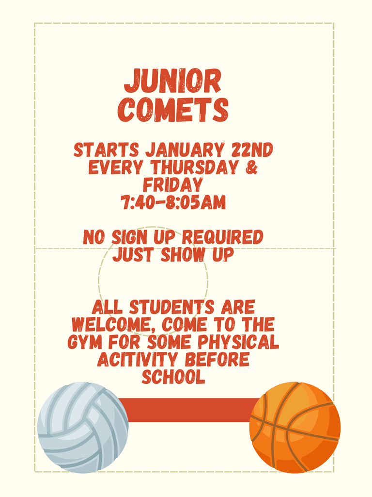 Junior Comets is starting January 22nd.
