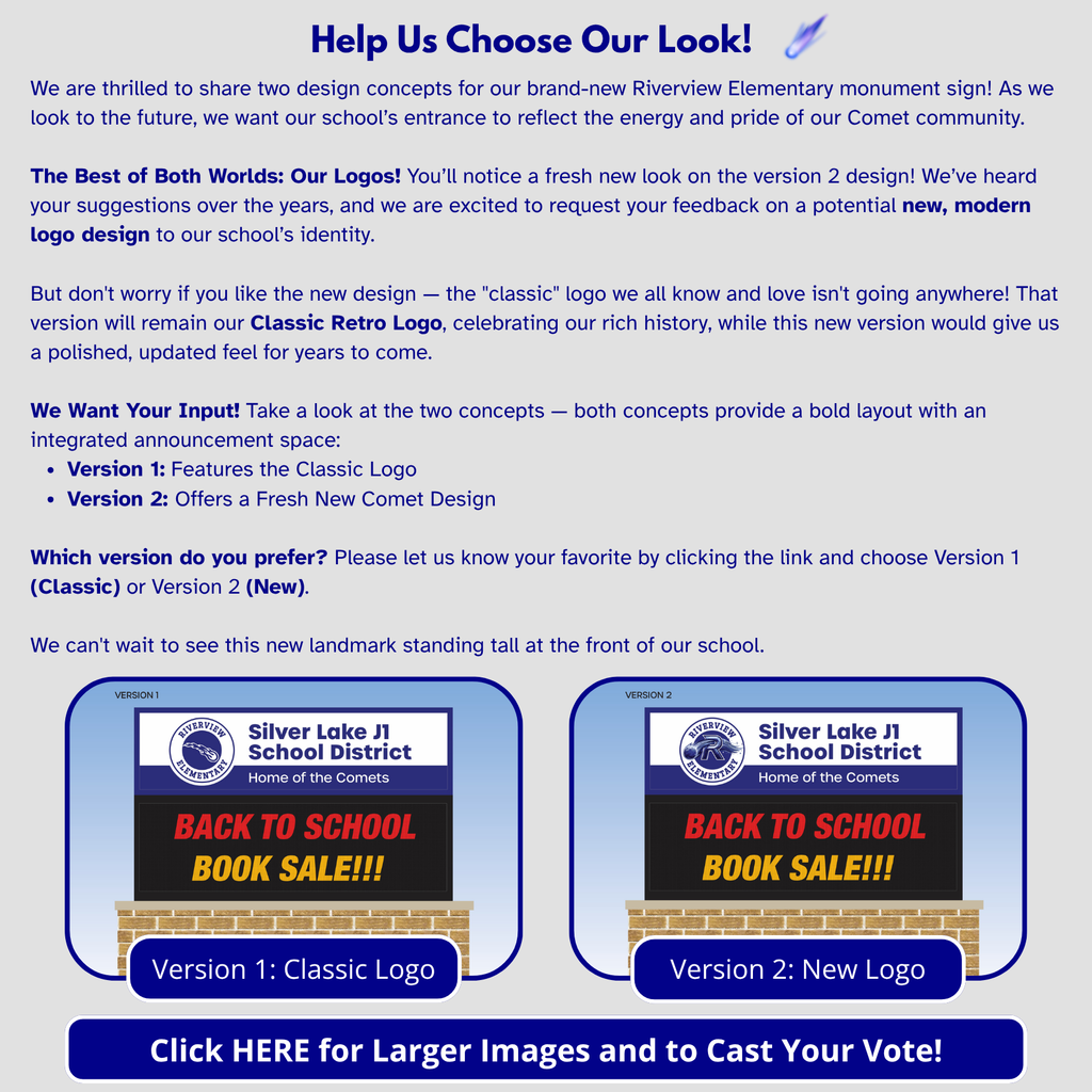 Help Us Choose Our New Look