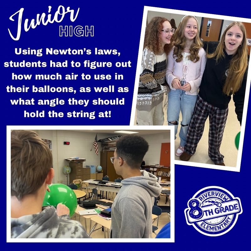  The junior high students had a blast last week racing rockets in Mrs. DaSilva & Mr. B’s co-taught science class!