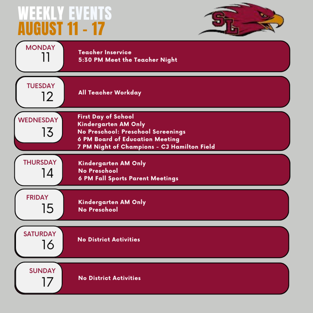 Weekly Calendar 