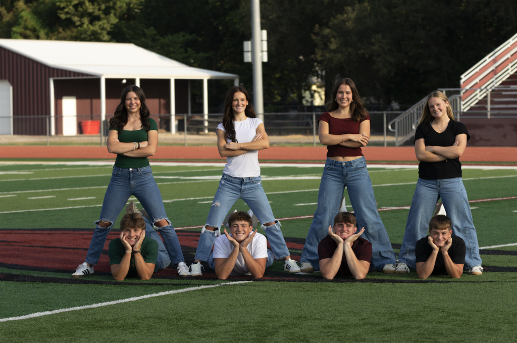 Candidate photo on football field.