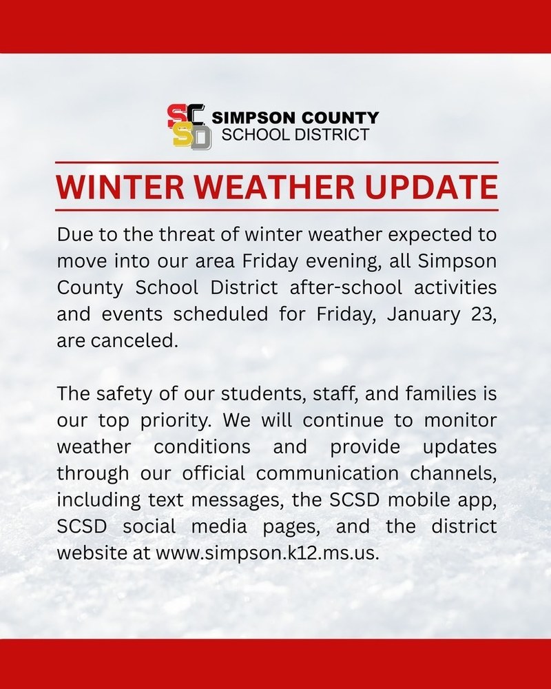 Winter Weather Update