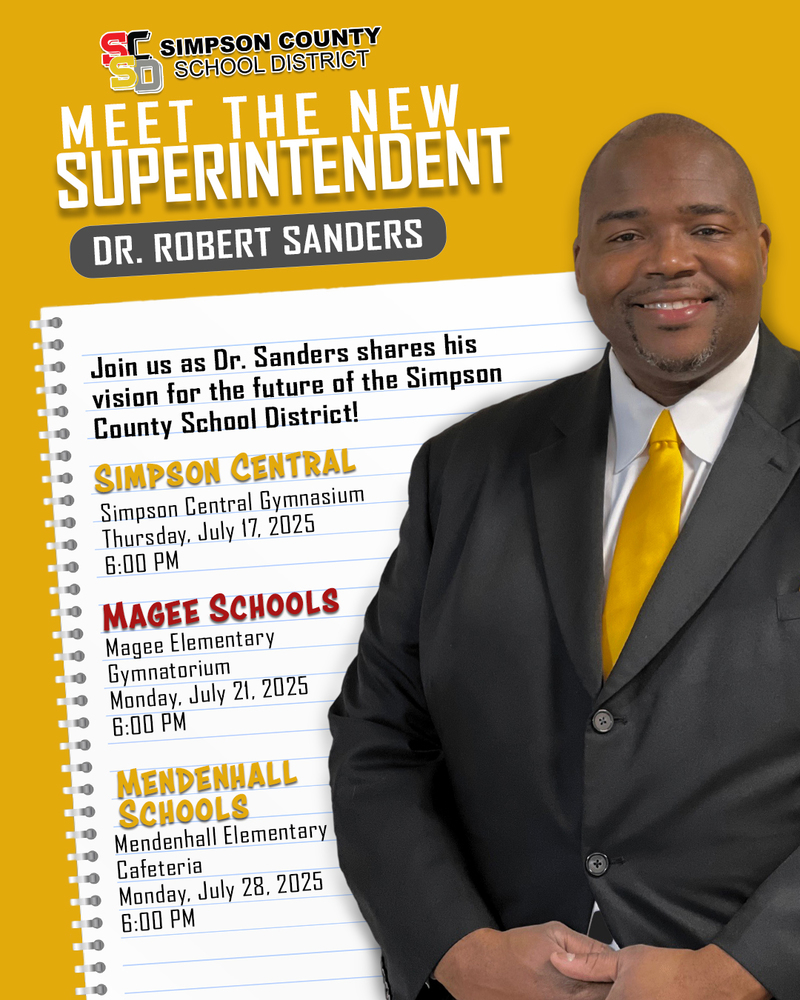 Come Meet the New Superintendent – Dr. Robert Sanders!