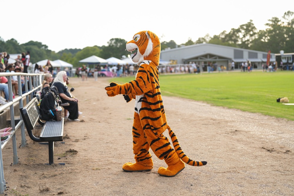 This is a photo of Mendenhall High School's tiger mascot