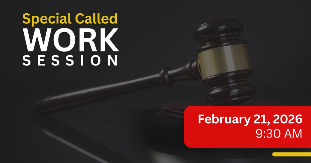 Special Called Work Session - 9:30 AM