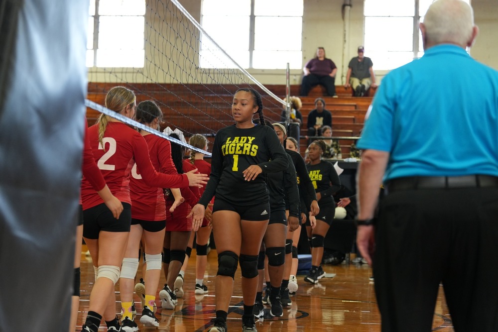 Volleyball Players shake hands before game