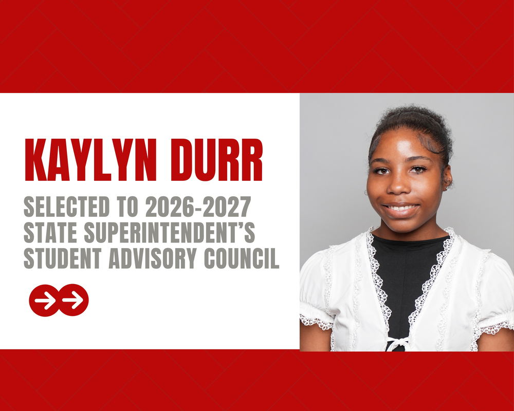 Kaylyn Durr selected to serve on 2026-2027 State Superintendent's Student Advisory Council
