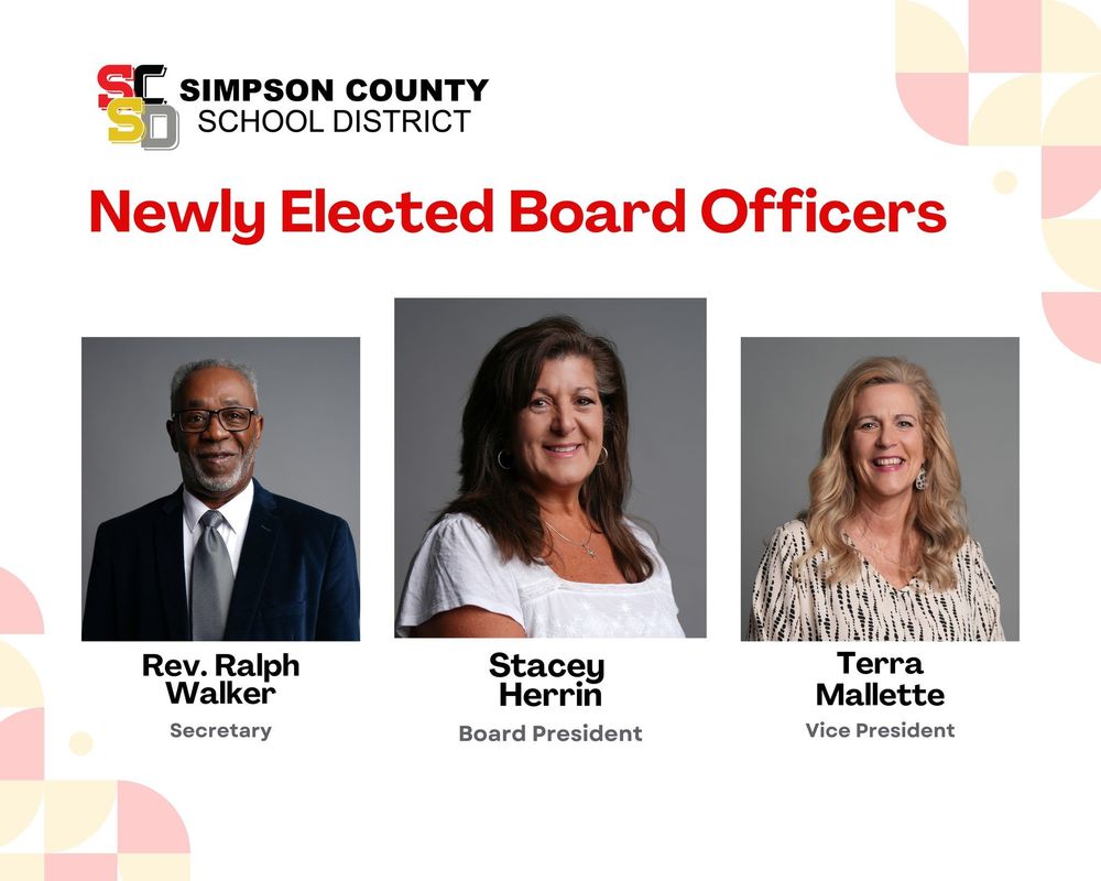 SCSD Newly Elected Board Officers