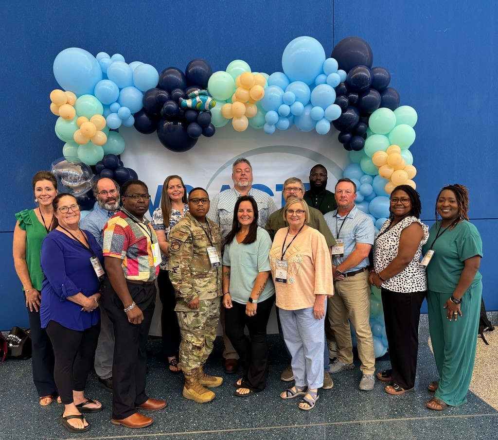 Simpson County CTE program teachers are gearing up for a great start to the 25-26 school year at the MS Association of Career and Technical Educators Conference in Biloxi. Staff pictured: Business, Marketing and Finance-Mrs. Contina Graves and Mrs. Suzie Bourn, Diversified Ag-Mr. Patrick Morgan, Ag & Natural Resources-Ms. Patti Braddock, Construction/Carpentry-Mr. Jimmie Adcox, Engineering-Mr. Robert Wallace, Heath Science-Mrs. Christina Busby, HVACR-Mr. Darren Clay, Law & Public Safety-Mr. David Booth, Metal Fabrication-Mr. Kirk Sullivan, Unmanned Aircraft Systems-Lt. Rodrique Hackett, Student Services Coordinator-Mrs. JoeAnn Floyd, Counselor-Dr. Tamika Owens, and Director-Dr. Keri Armstrong.