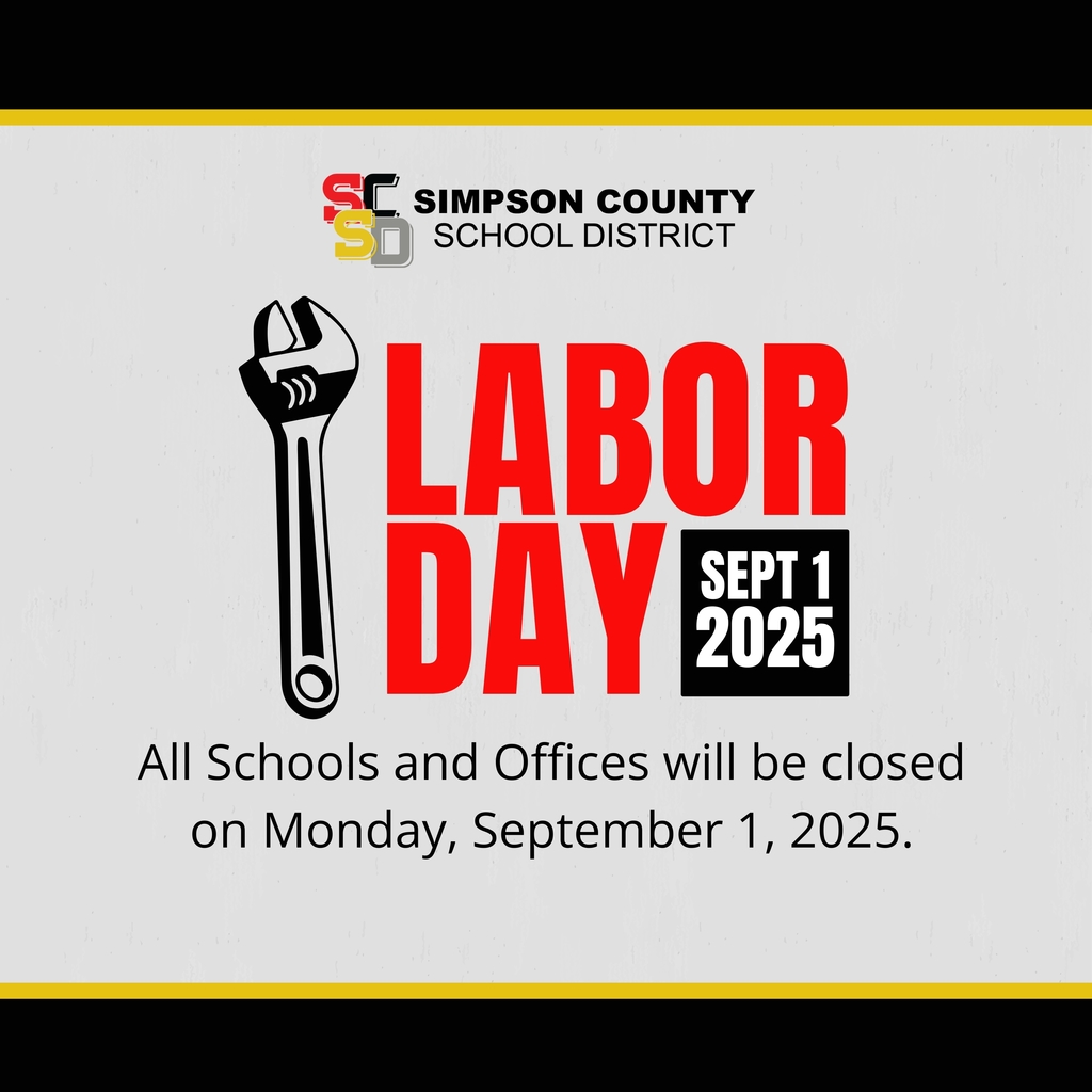 Reminder: All SCSD schools and offices will be closed on Monday, September 1, 2025 for Labor Day. Have a safe and wonderful holiday!