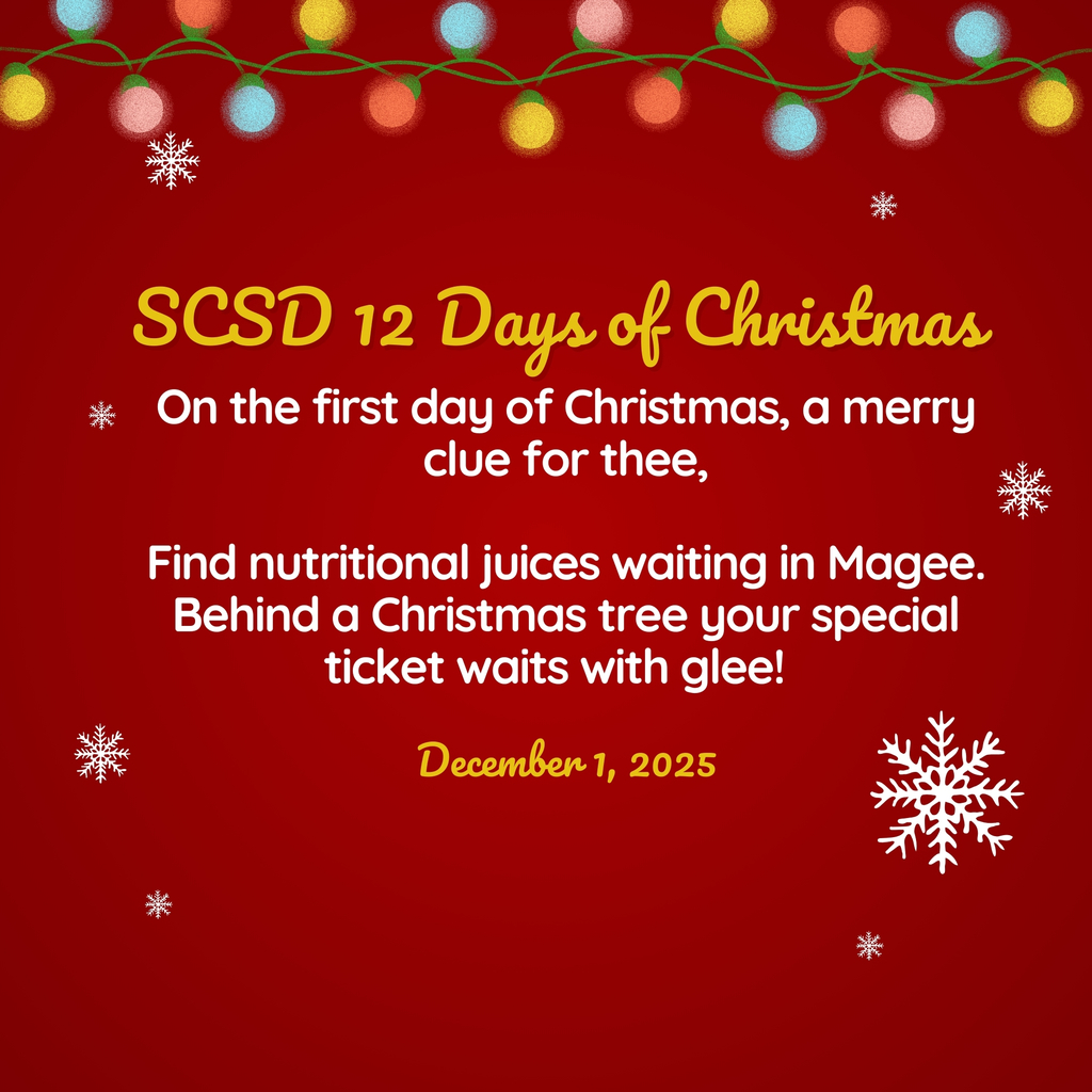 SCSD 12 Days of Christmas Scavenger Hunt Clue