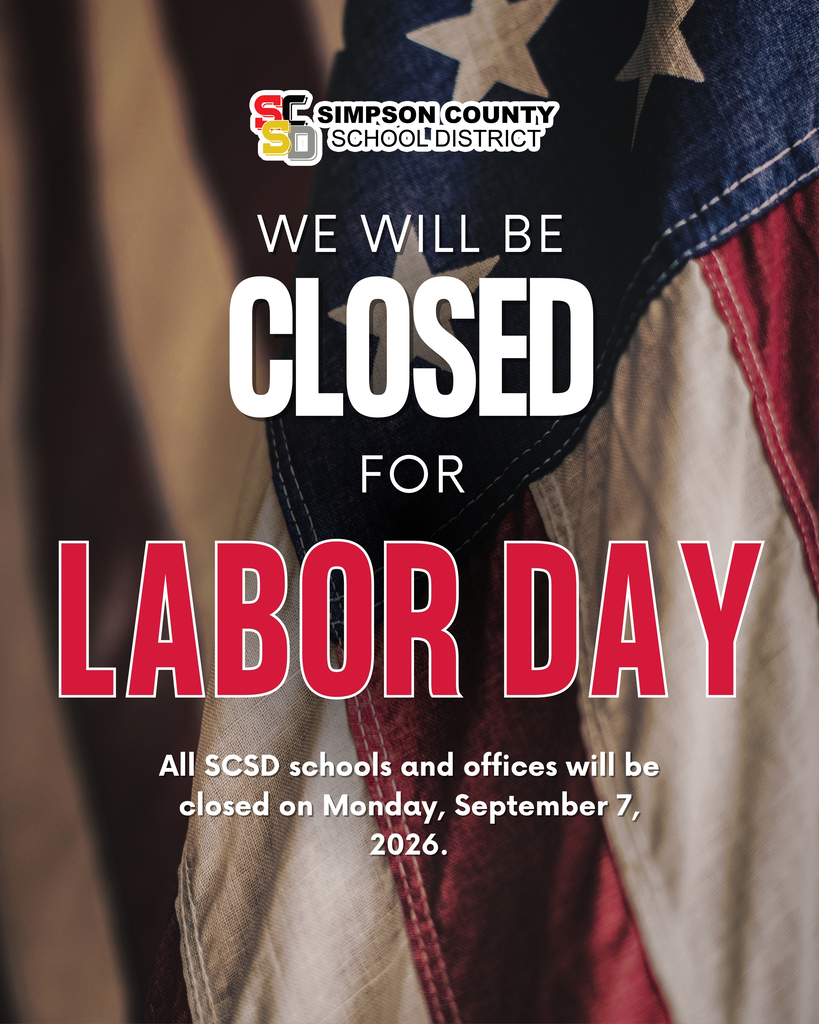 Reminder📌: All SCSD schools and offices will be closed on Monday, September 7, 2026 for Labor Day. Have a safe and wonderful holiday❤️💛!