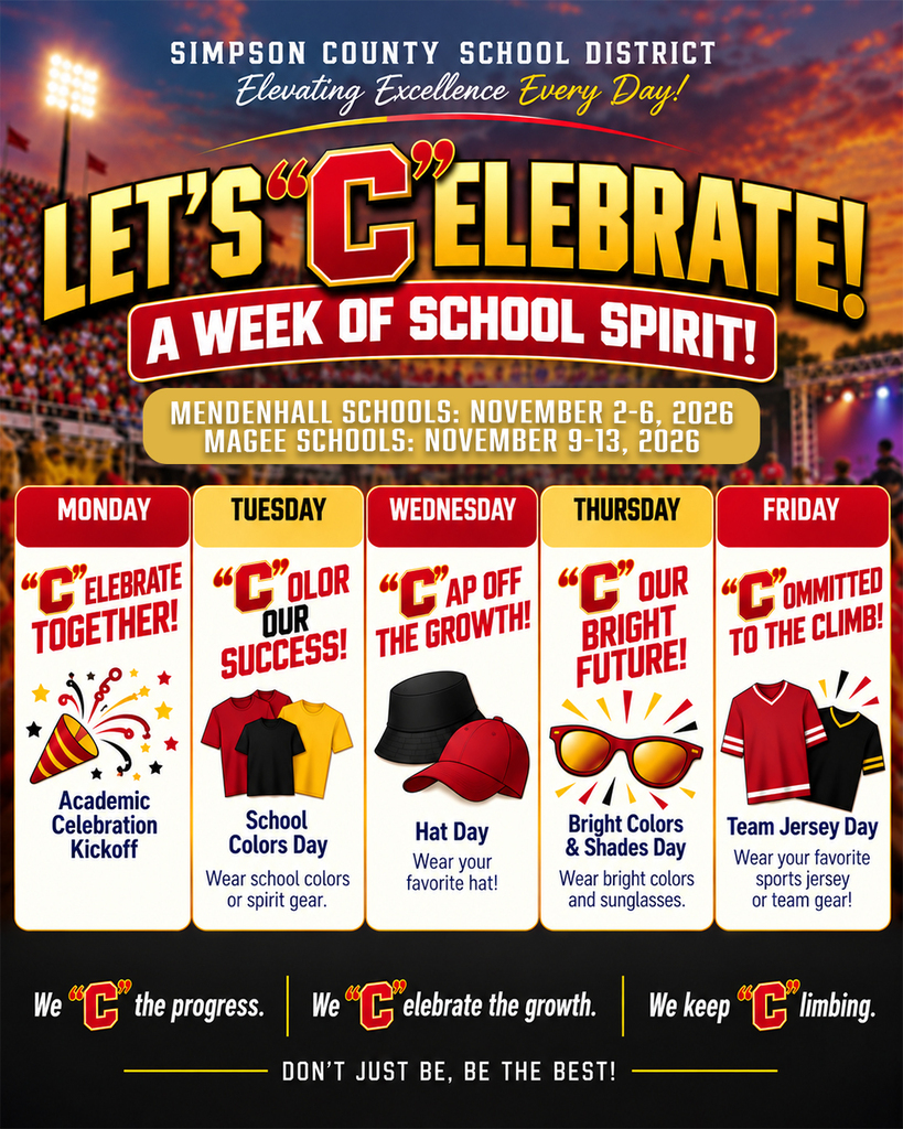 Academic Growth Celebrations. For more information, contact 601-847-8000.