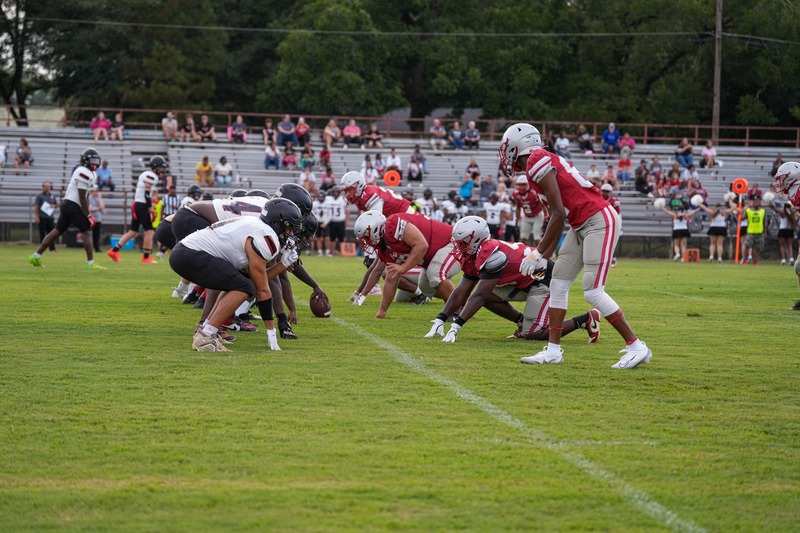 Football team playing Lumberton