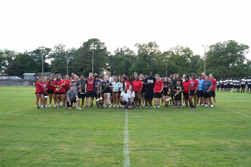 Marching band group photo