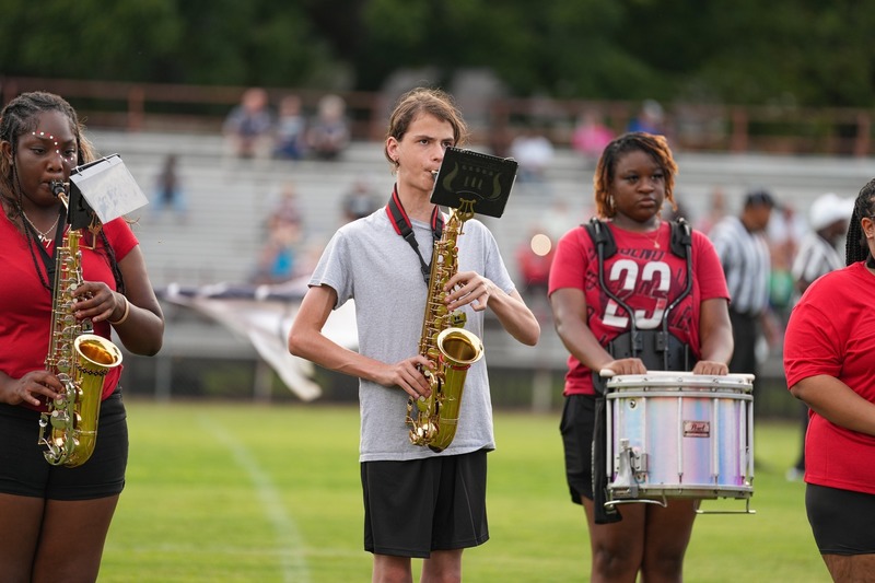 Band members performing