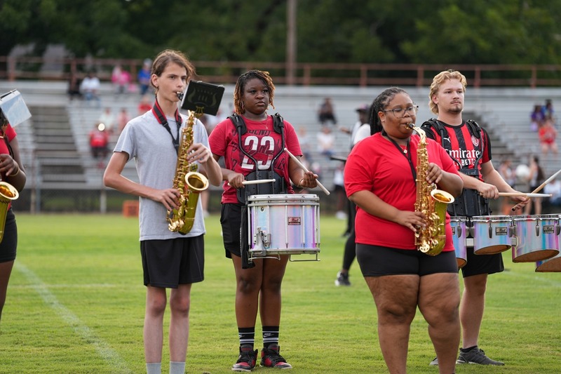 Band members performing