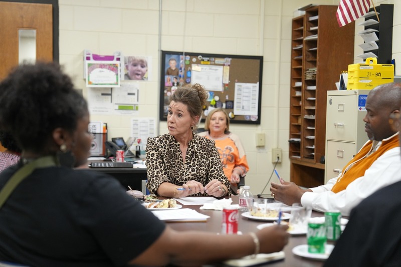 SCTC Director is talking to a group of people.