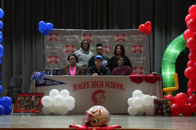 Braedon Gregory and teachers