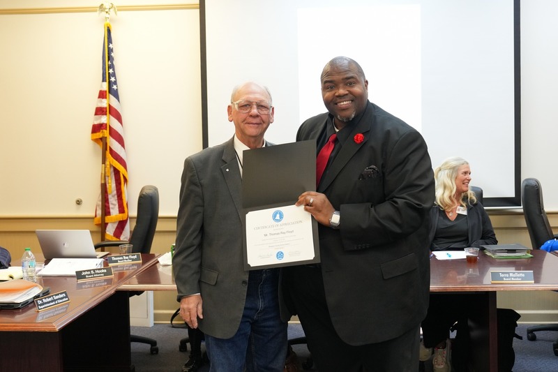 Superintendent Dr. Robert Sanders and Lillie Hardy