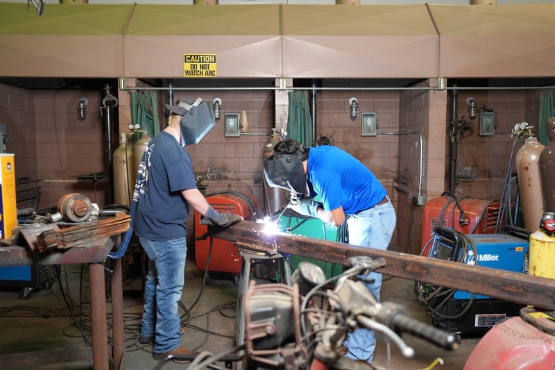 Students in Metal Fabrication