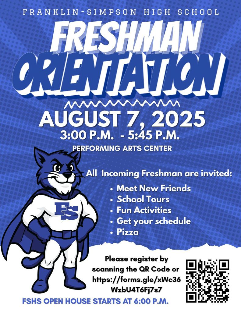 FRESHMAN ORIENTATION FLYER