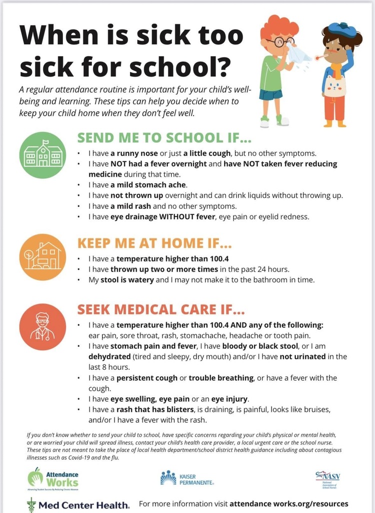 When is sick too sick for school?