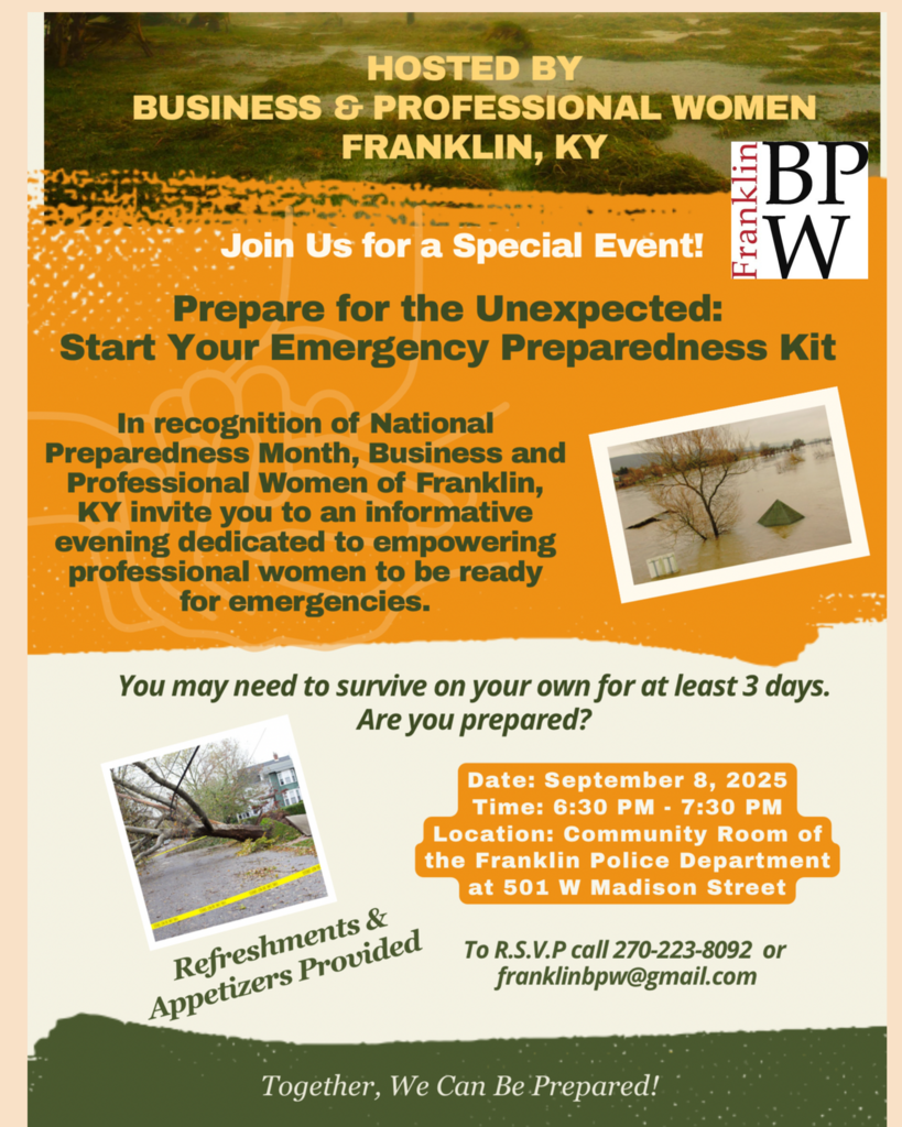 BPW Build a Kit flyer Sept 8, 2025 event instagram