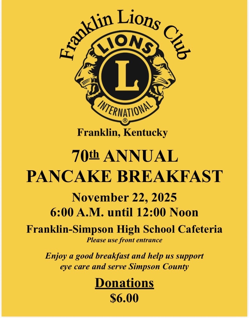 Franklin Lions Club Pancake Breakfast 2025