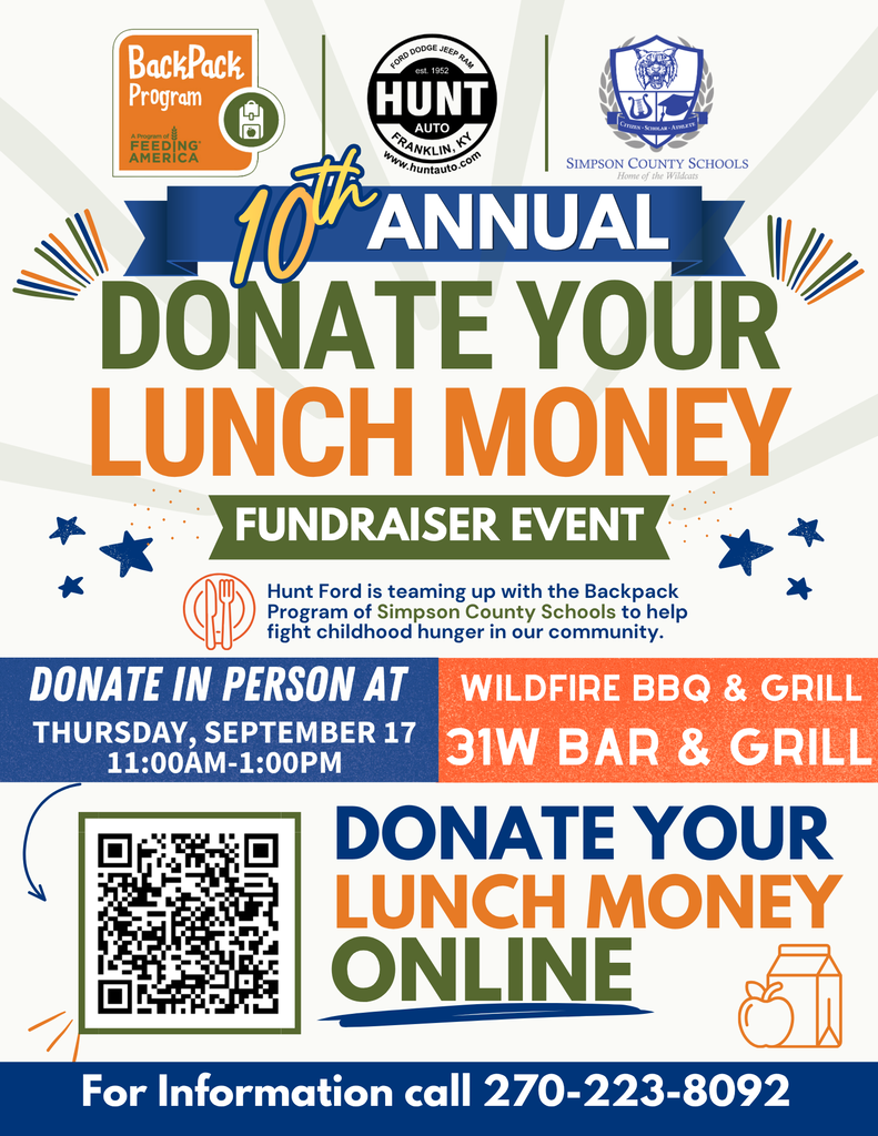 Donate Your Lunch Money Fundraiser Sept 17