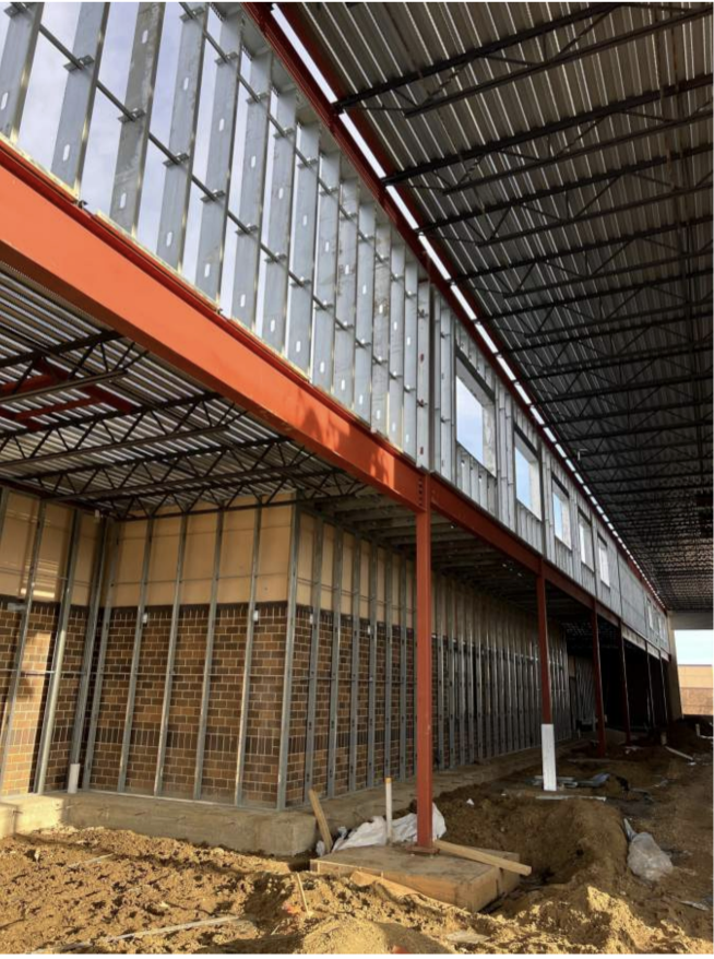 Latest photos of progress- Area between new and existing building