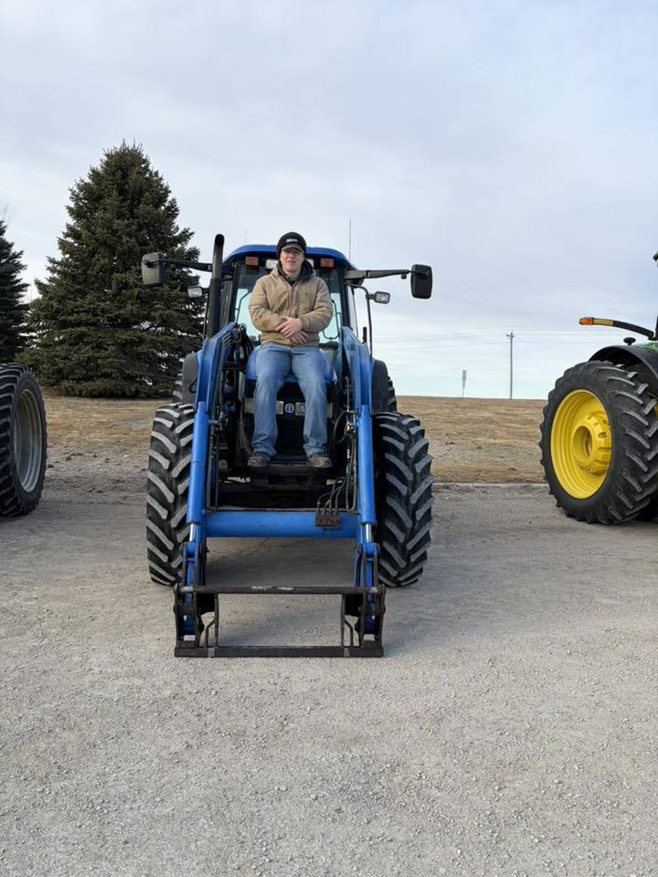 ffa students driving tractors to school