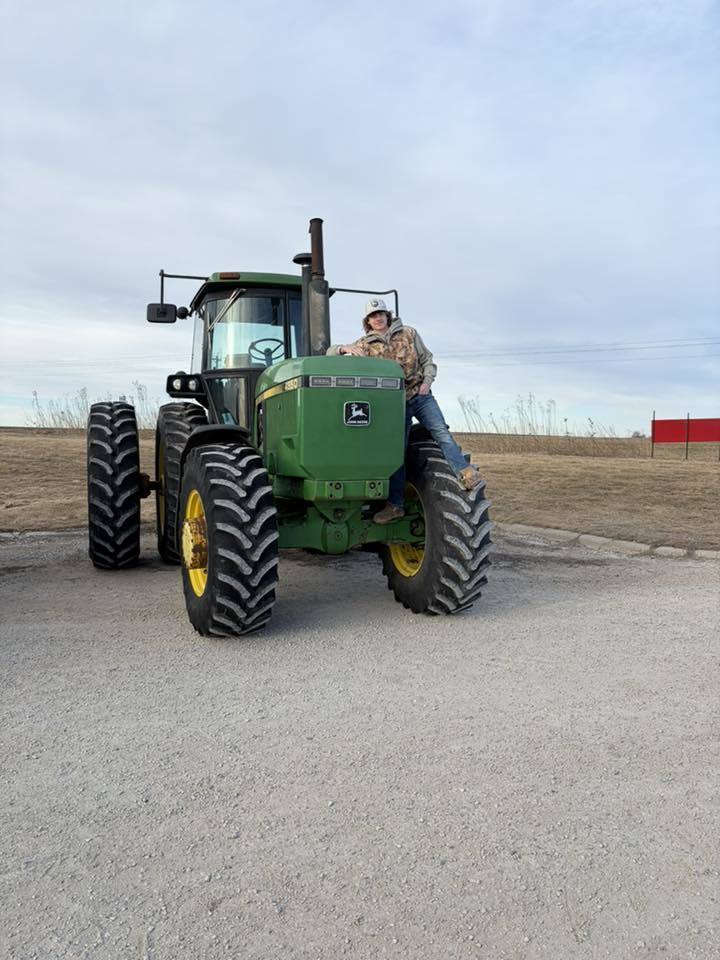 ffa students driving tractors to school