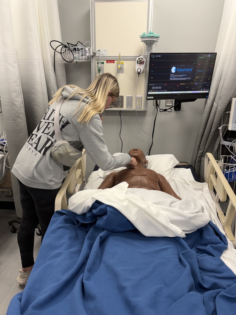 student learning about healthcare