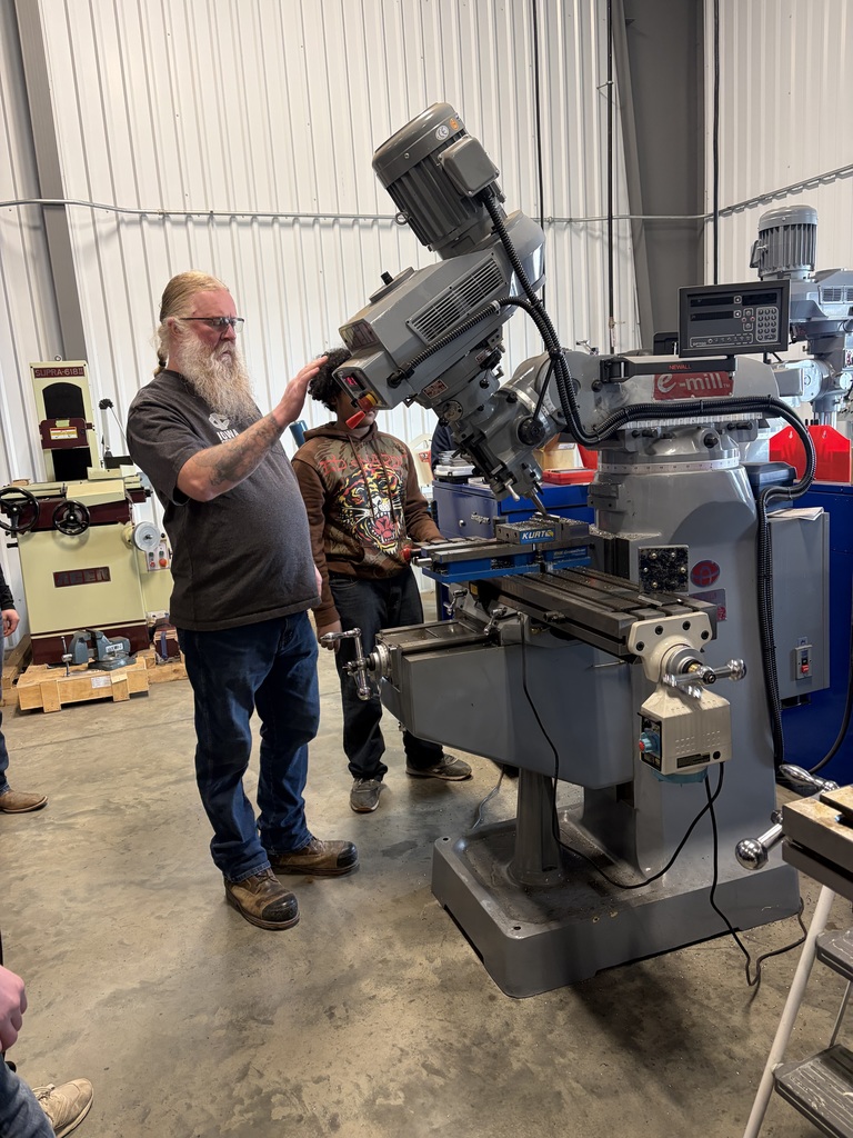 student learning about advanced manufacturing