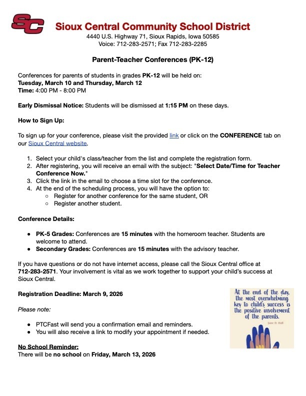 PT Conferences flyer
