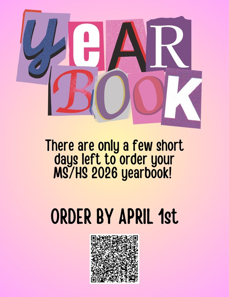 Yearbook orders are due April 1st