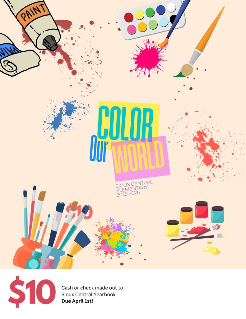 Elementary yearbook orders are due April 1st