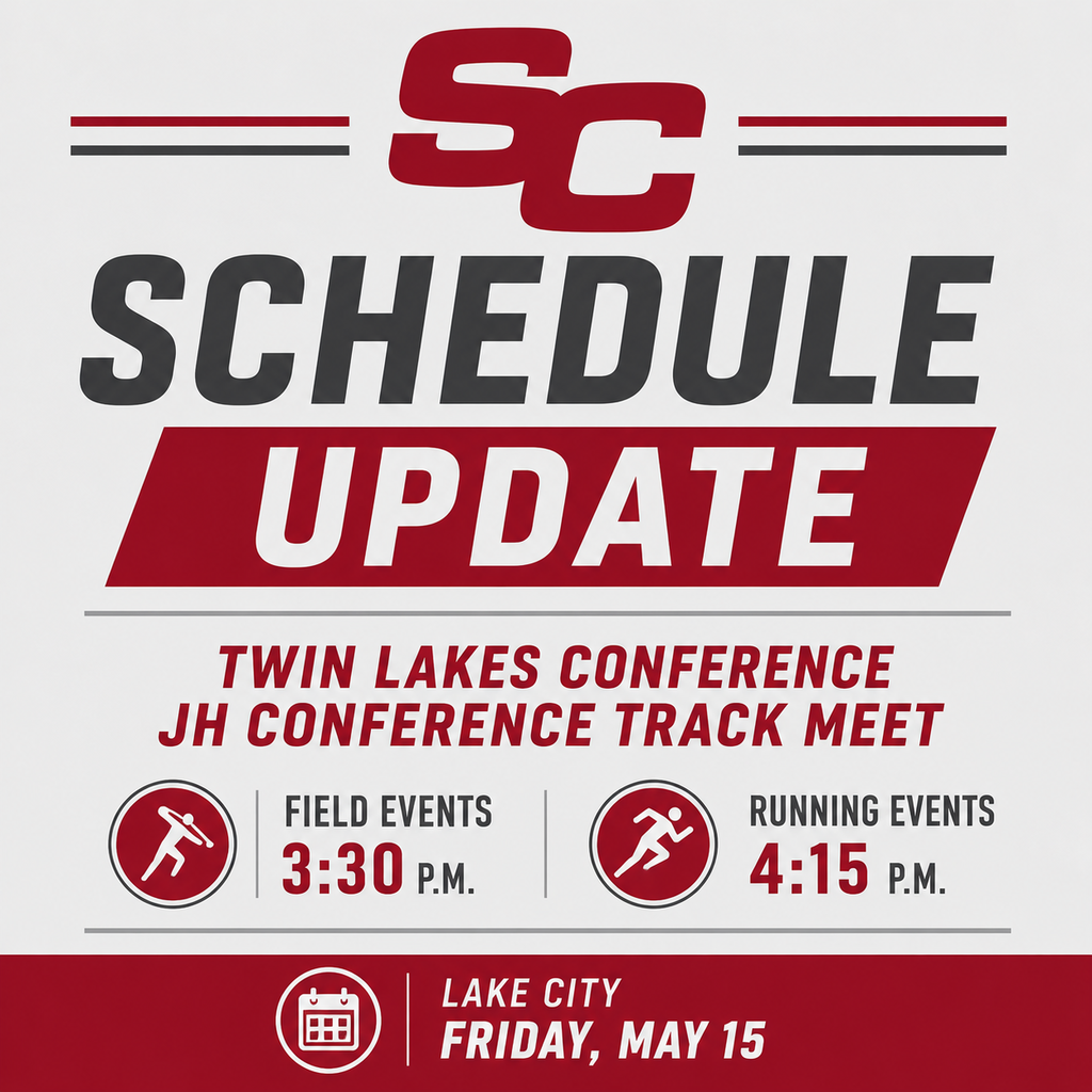 schedule update for track meet