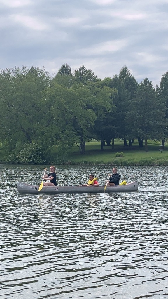 Students canoeing