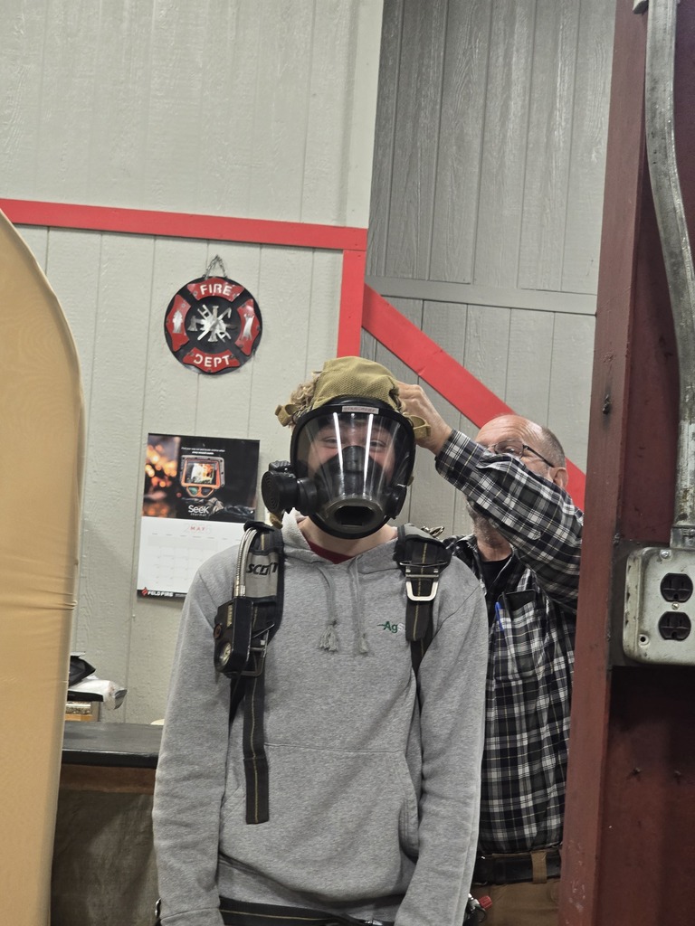 Student in firefighter uniform