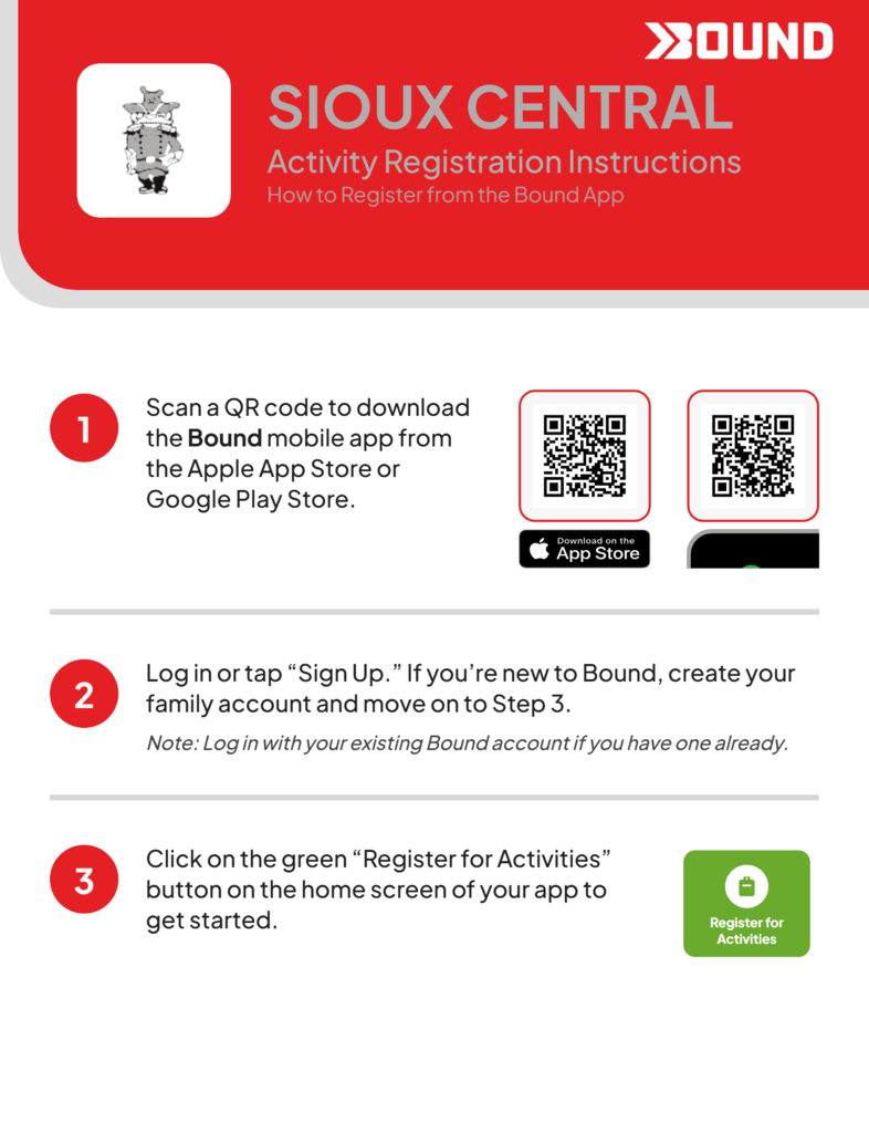 instructions for bound signup for athletics