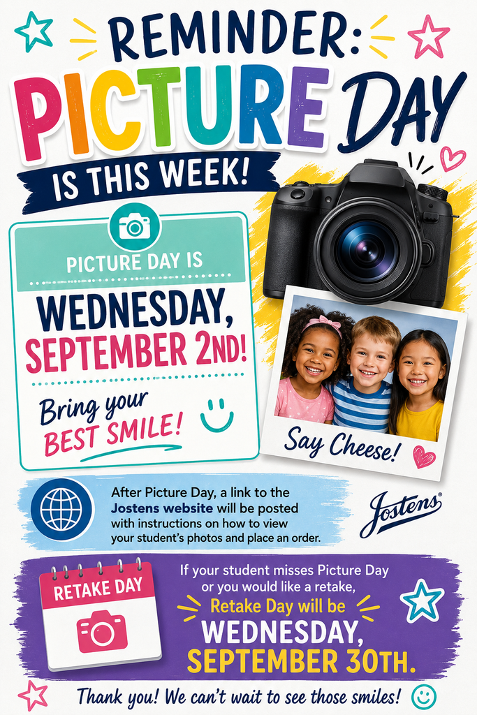 Picture day: Wednesday, Sept 3rd