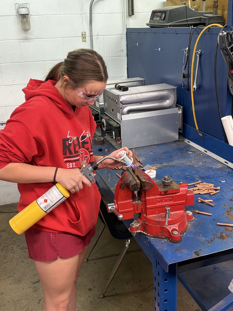 Students learning about HVAC