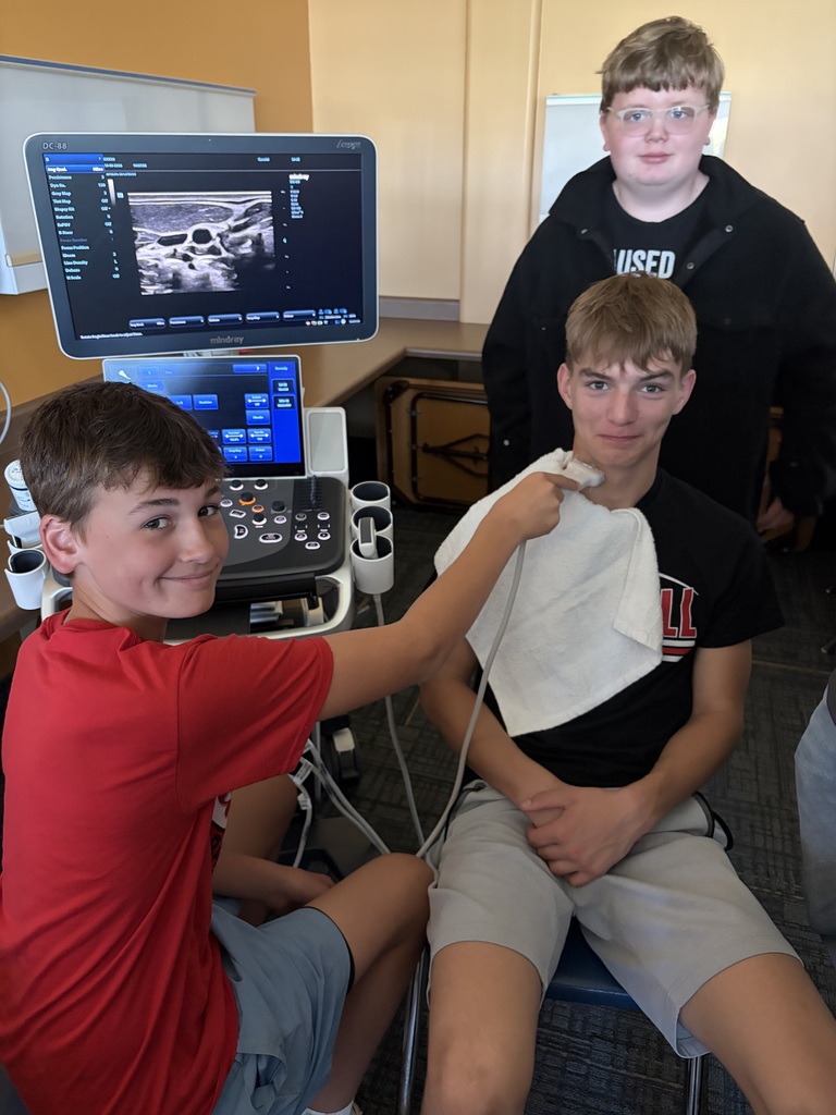 Students learning about Sonography