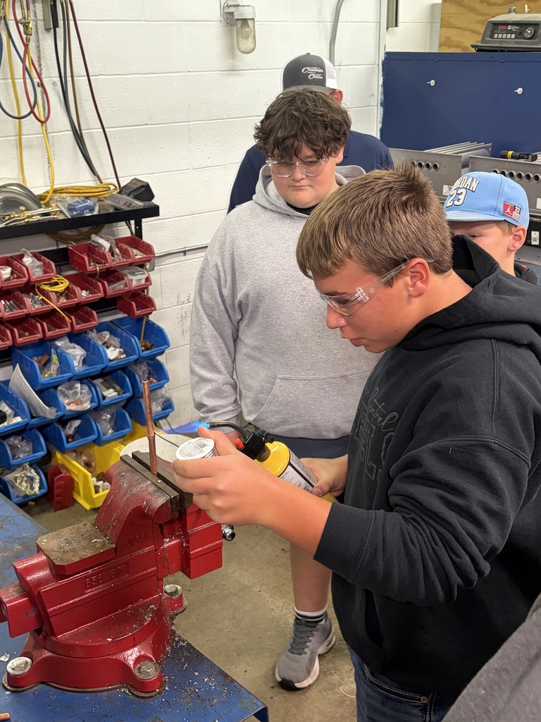 Students learning about HVAC