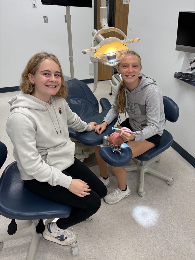 Students learning about Dental Hygiene