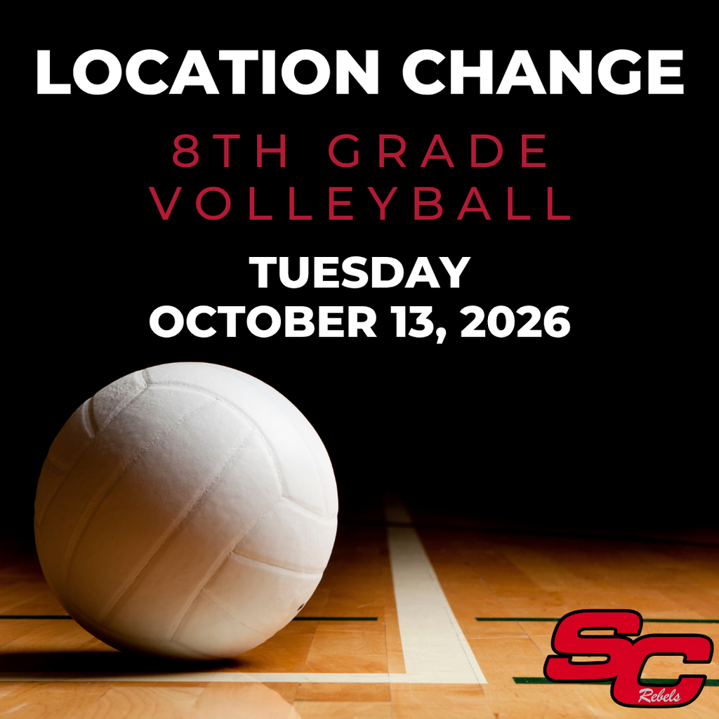 location change for 8th grade volleyball