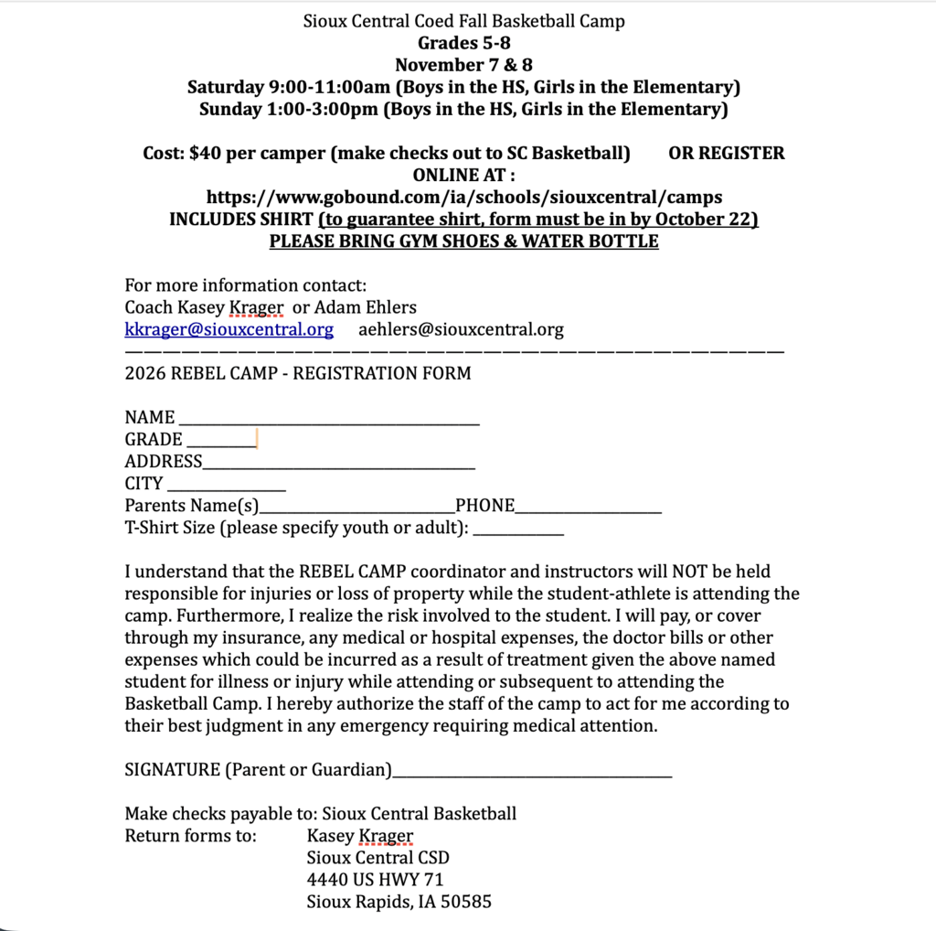 camp form