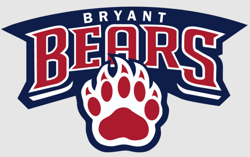 White background with red white and blue words Bryant Bears
